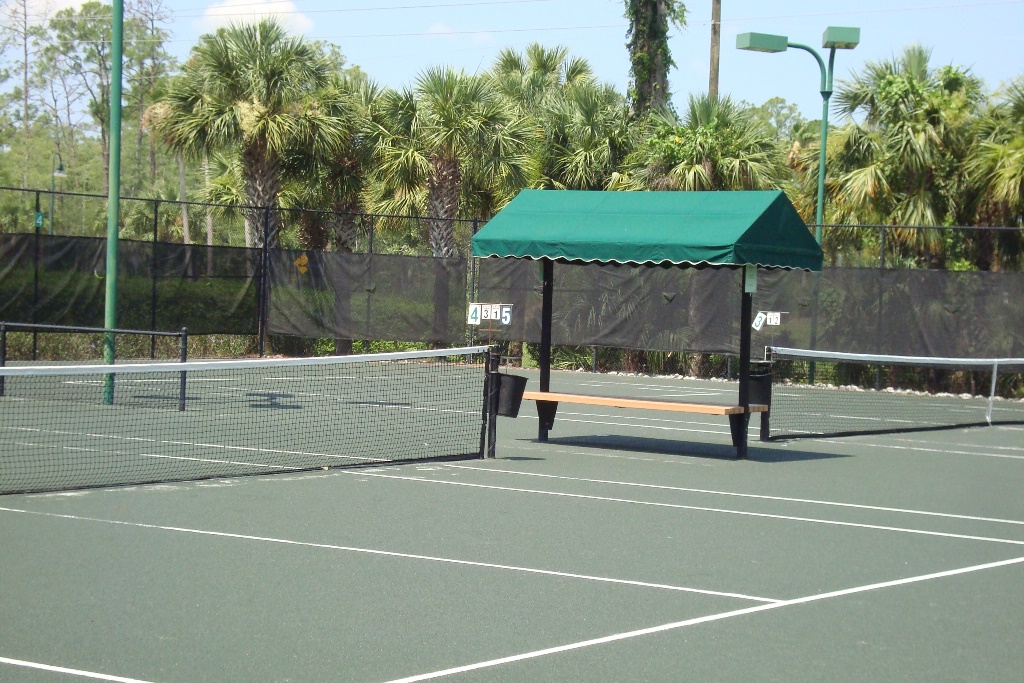 Tennis courts at Forest Glen in Naples, Florida.